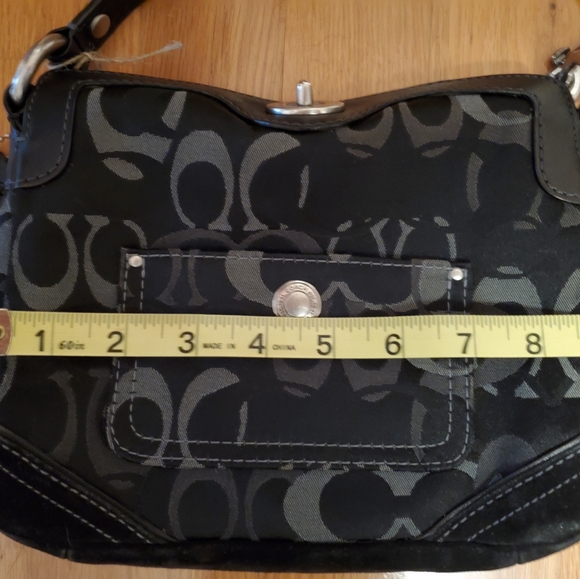 Coach Black Signature Handbag - Picture 2 of 9